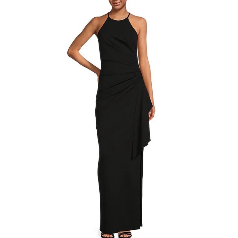 Belle by Badgley Mischka, Side Slit Sheath Gown